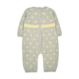 Baby Girl -  Mila 100% Cashmere Romper With Contrasting Intarsia Heart Detail