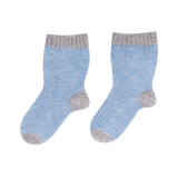 Baby Boy - Reagan Socks in 100% Cashmere with Contrast Heel, Toe and Hem