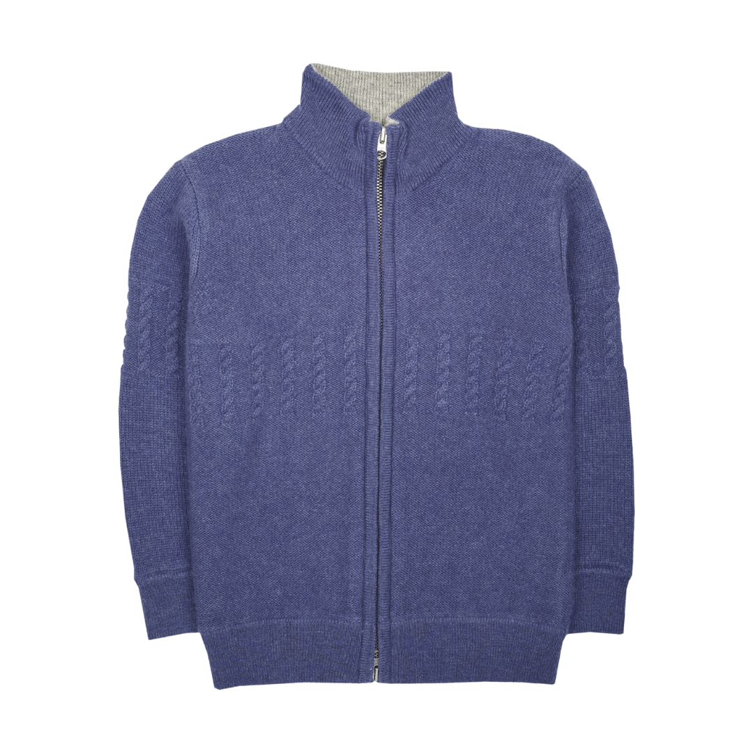 Boy - Emanuele 100% Cashmere High Neck Cardigan