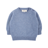Baby Boy - Cashmere Round Neck Jumper with Elbow Patches