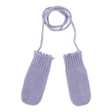 Baby Girl - Riley 100% Cashmere Knitted Mittens With Crochet Border And String