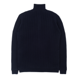 Men - 100% Premium Cashmere High Neck Cable Knit Jumper