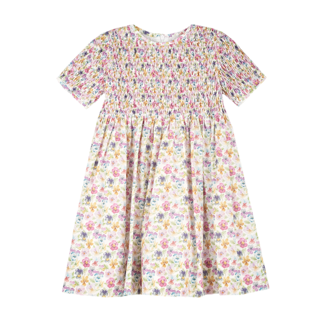 Girl - Penelope Hand-Smocked Liberty Print Dress