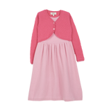 Girl - 100% Cashmere Knitted Dress with Attached Cardigan