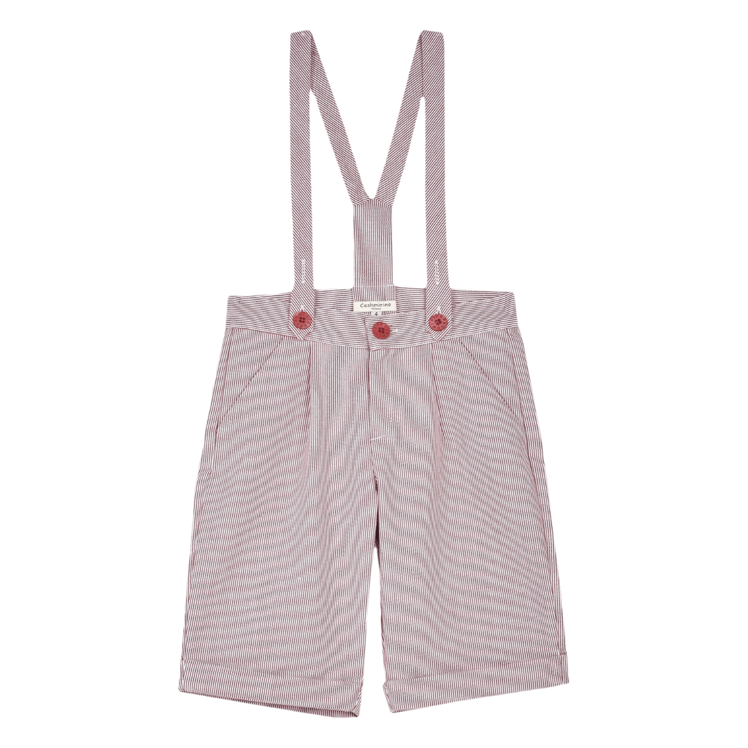 Boy - Oscar 100% Cotton Bermuda Shorts with Braces