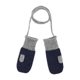 Baby Boy - 100% Cashmere Knitted Mittens with String