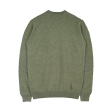 Men - Cashmere Round Neck Jumper with Elbow Patches