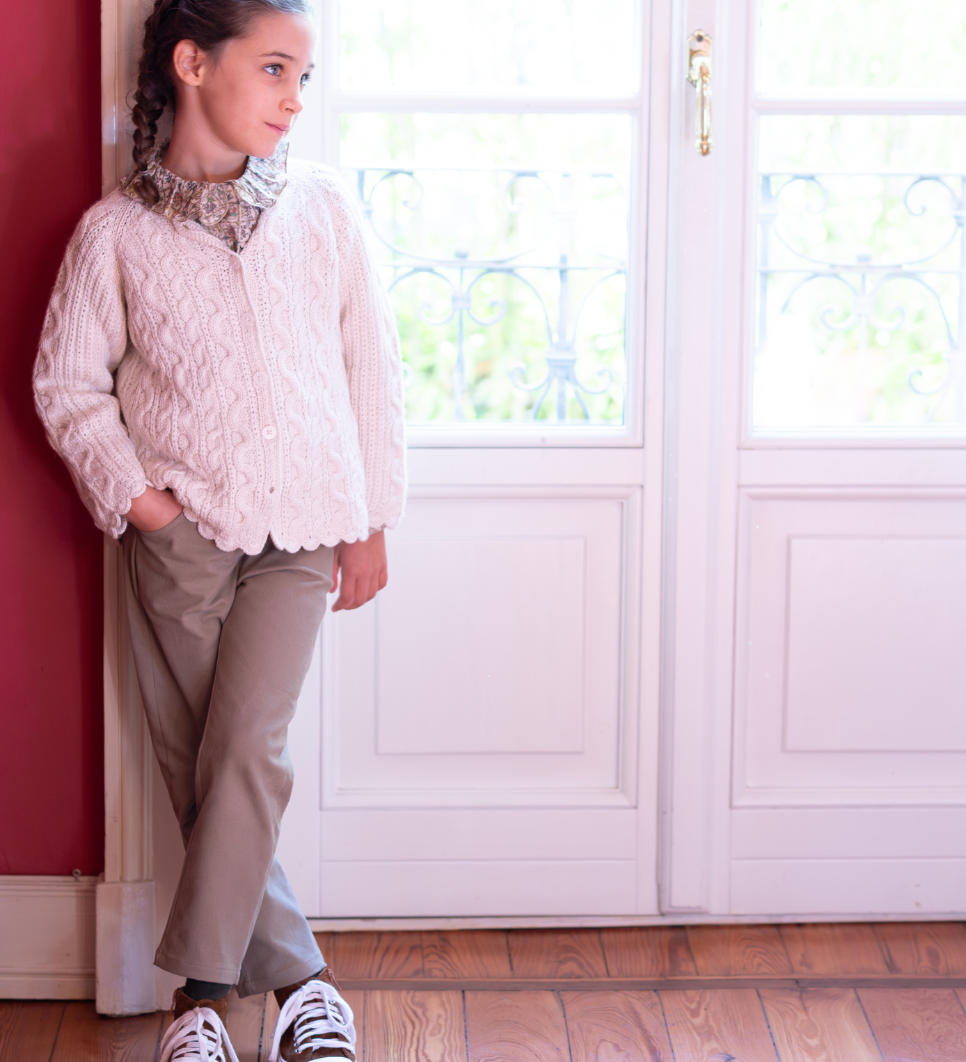 Girl - Davina Straight Fit Cotton Trousers