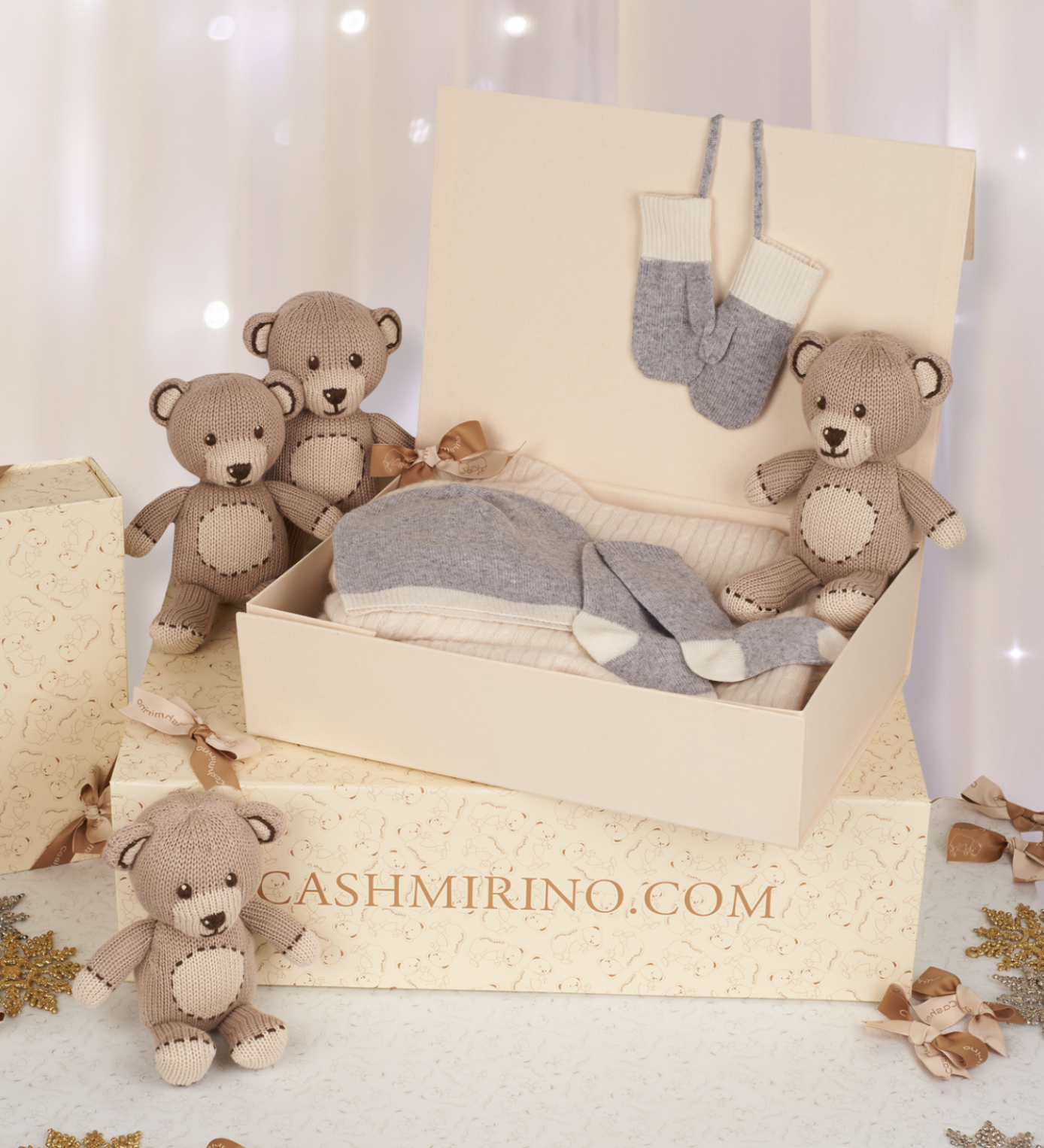 Baby Unisex - Tay Cashmere Hat, Mittens & Socks Gift Set