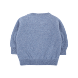 Baby Boy - Cashmere Round Neck Jumper with Elbow Patches