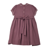 Girl - Marta Regal Hand Embroidered 100% Wool Smocked Dress