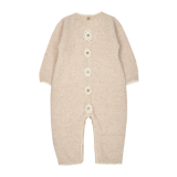 Baby Girl - Clelia 100% Cashmere Onesie – Hand-Embroidered with Contrast Trim