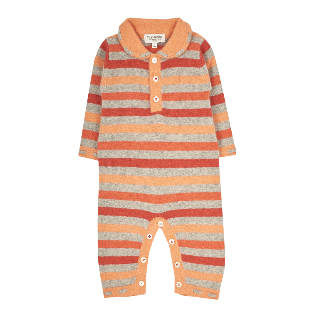 Baby Girl - Cashmere Blend Long-Sleeve Romper