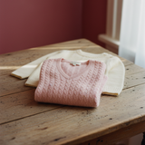 Girl - Cashmere V-Neck Jumper with Cable Knit