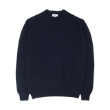 Men - Cashmere Round Neck Jumper with Elbow Patches