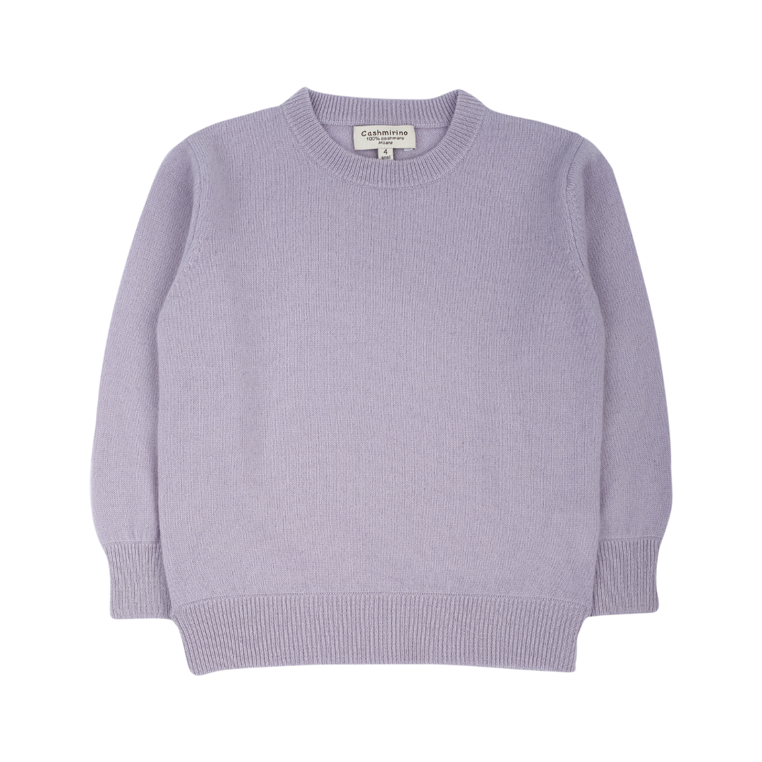 Boy - Cashmere Round Neck Jumper with Elbow Patches