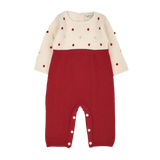 Baby Girl - 100% Cashmere Romper with Dot Detail