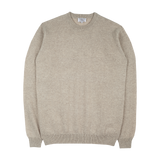 Men - Cashmere Round Neck Jumper with Elbow Patches
