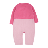 Baby Girl - Beth 100% Cashmere Romper with Crochet Collar and Attached Cardigan