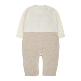 Baby Girl - Beth 100% Cashmere Romper with Crochet Collar and Attached Cardigan