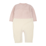 Baby Girl - Beth 100% Cashmere Romper with Crochet Collar and Attached Cardigan