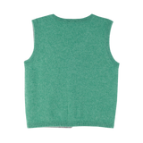 Boy - Benjamin 100% Sleeveless Cashmere Cardigan with Pocket
