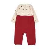Baby Girl - 100% Cashmere Romper with Dot Detail
