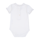 Baby Girl - Meggy Cotton Bodysuit with Ruffle Details and Hand Embroidery