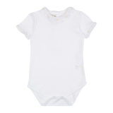 Baby Girl - Meggy Cotton Bodysuit with Ruffle Details and Hand Embroidery
