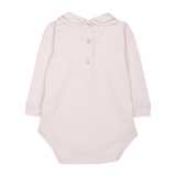 Baby Girl - Ilenia Long-Sleeved Pima Cotton Bodysuit with Contrasting Peter Pan Collar