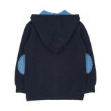 Boy - Manu 100% Cashmere Cardigan Hoodie with Elbow Patches