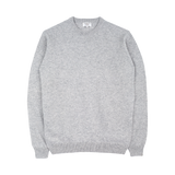 Men - Cashmere Round Neck Jumper with Elbow Patches