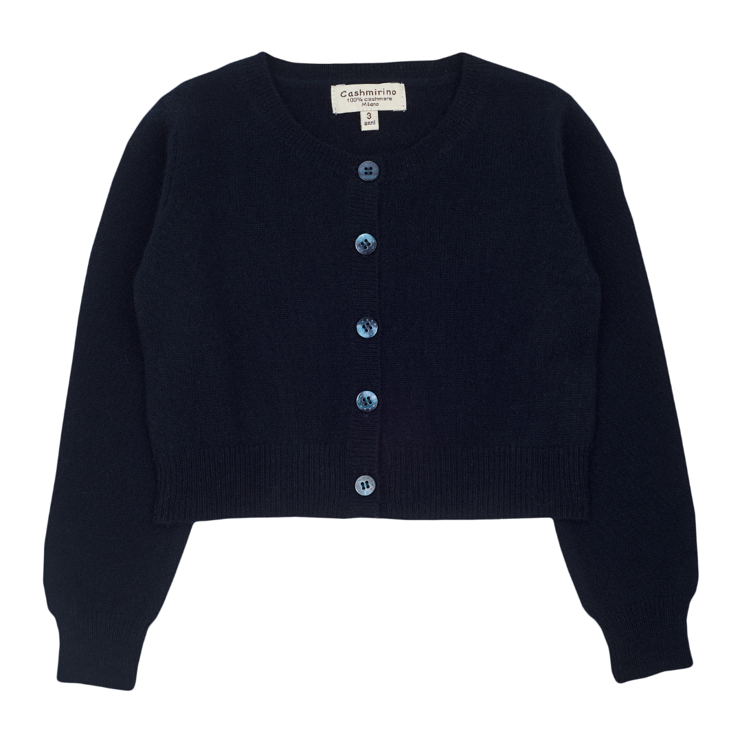 Girl - Silvie 100% Lightweight Cashmere Shrug with Round Neck and Long Sleeves