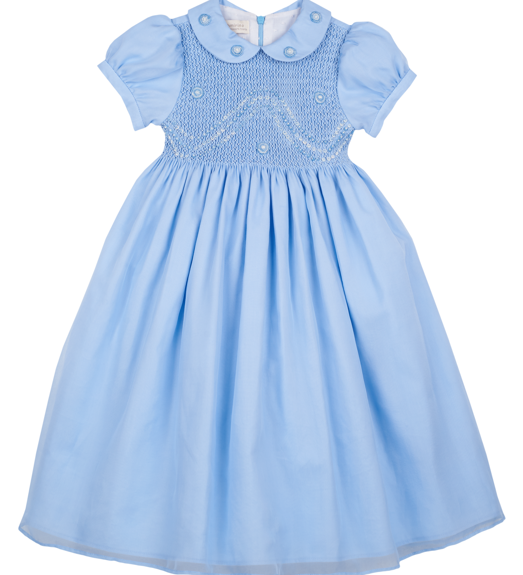 Girl - Rosina Hand-Embroidered Silk Chiffon Dress