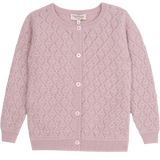 Girl -  Esme Lightweight Cashmere Cardigan with Diamond Pattern