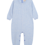 Baby Boy - Drew 100% Cashmere Romper with Cable knit Panel