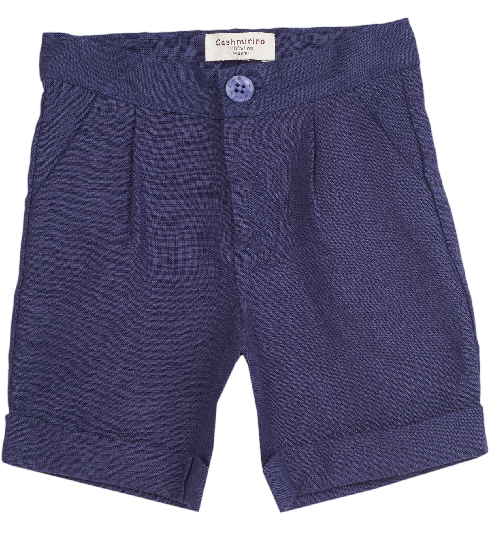 Baby Boy - Chris Bermuda Shorts – 100% Linen with Pleats & Turn-Up Hem