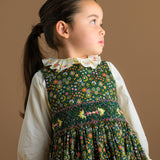 Girl - Aurelia Geometric Floral Smocked Cotton Dress