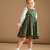 Girl - Aurelia Geometric Floral Smocked Cotton Dress