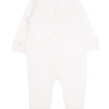 Baby Girl - Azara Pima Cotton Baby Bodysuit with Embroidered Flowers & Smocked Front