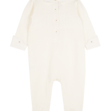 Baby Girl - Azara Pima Cotton Baby Bodysuit with Embroidered Flowers & Smocked Front