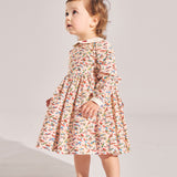 Girl - Ameline Liberty Peach Sky Aeroplanes Cotton Dress