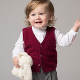 Baby Boy - Benjamin 100% Cashmere V-Neck Sleeveless Cardigan with Pocket
