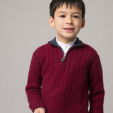 Boy - 100% Cashmere High Neck Cable Knit Jumper