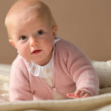 Baby Girl - Brielle Shrug in 100% Cashmere with Braid Stitch Detail
