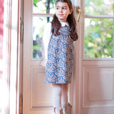 Girl - Brigitte Cotton Mini Dress in Roses and Freesias Print