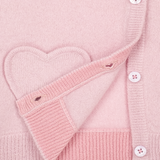 Girl - Sweetheart Cashmere cardigan with Heart Pockets