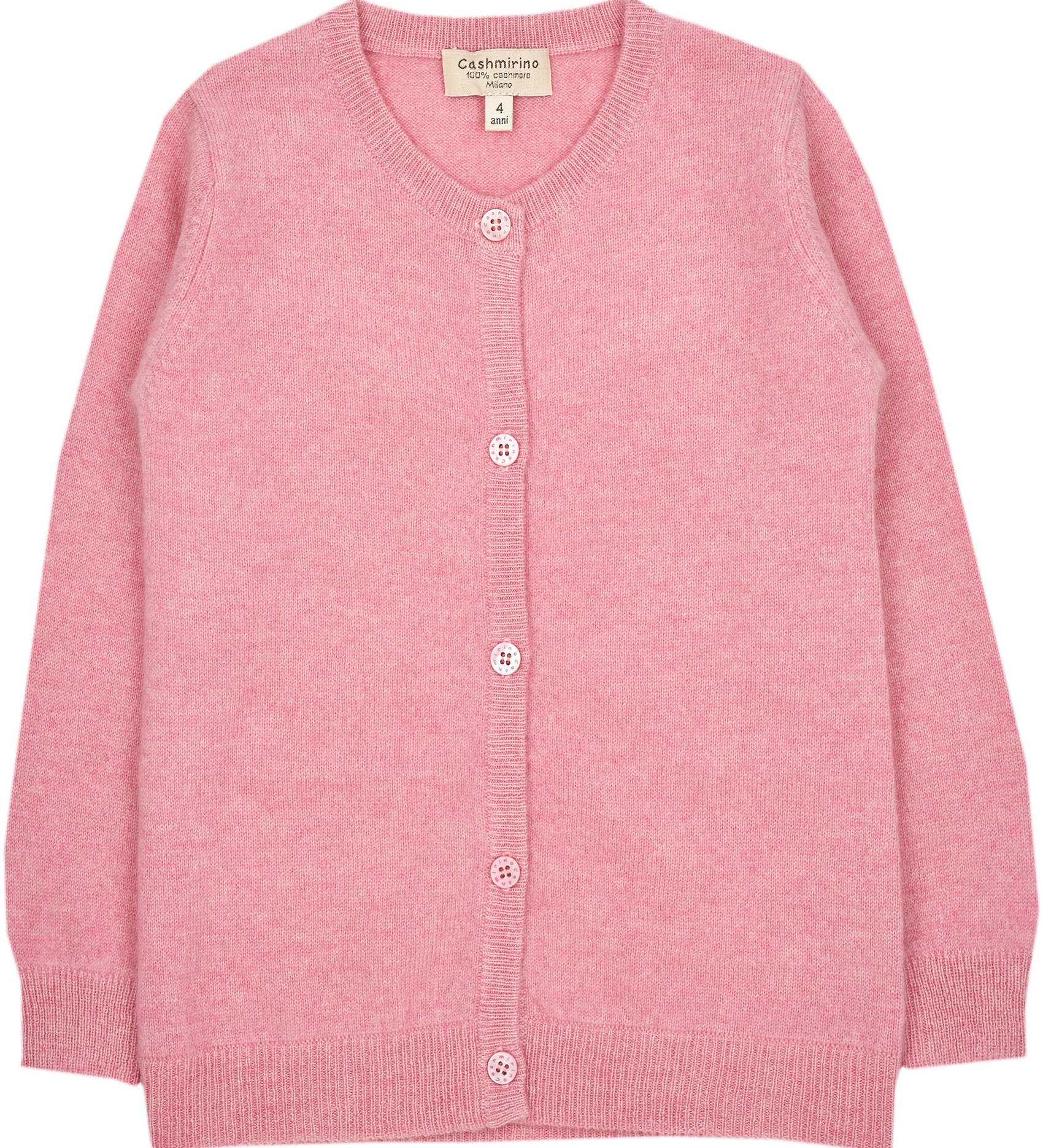 Teen Girl - Sofi 100% Cashmere Crew Neck Everyday Cardigan (14-16 Years)