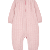 Baby Girl - Drew 100% Cashmere Romper – Knit Detail with Button Fastening