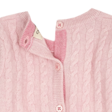 Baby Girl - Drew 100% Cashmere Romper – Knit Detail with Button Fastening